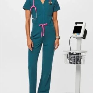 FIGS Catarina Jumpsuit Caribbean Blue